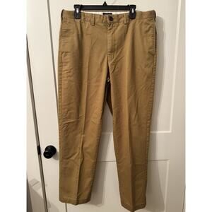 Lands End Traditional Fit Sz 27 Goldenrod Pants Chinos Straight Leg Adjustable